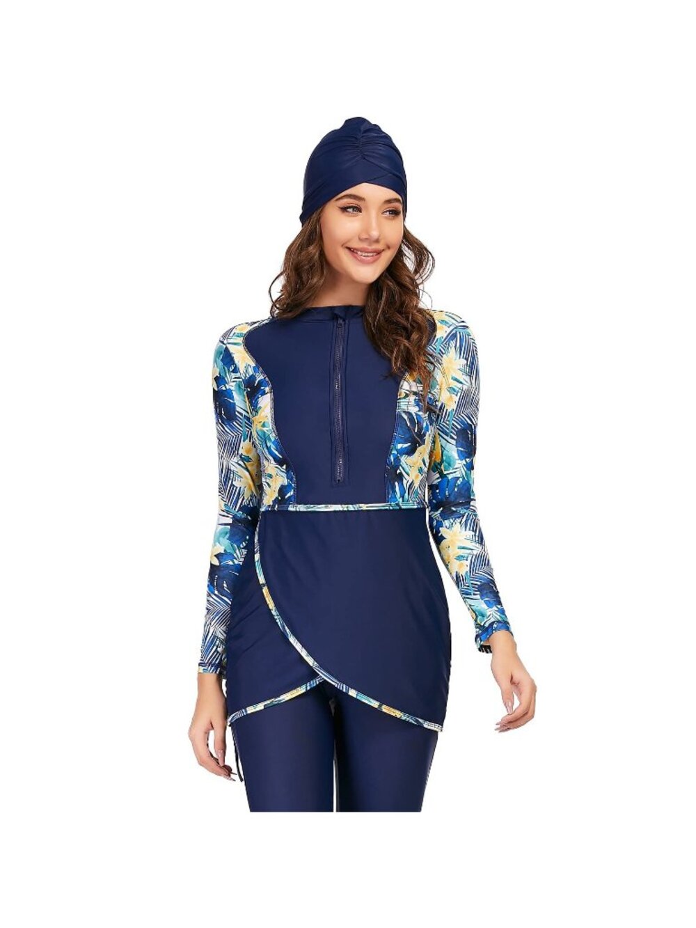 NWT OBEEII Women's Large  Muslim Swimsuit - 3 Piece Burkini Set
